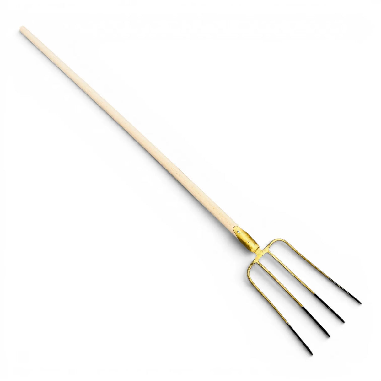 Forca 4 denti forgiata con manico in legno