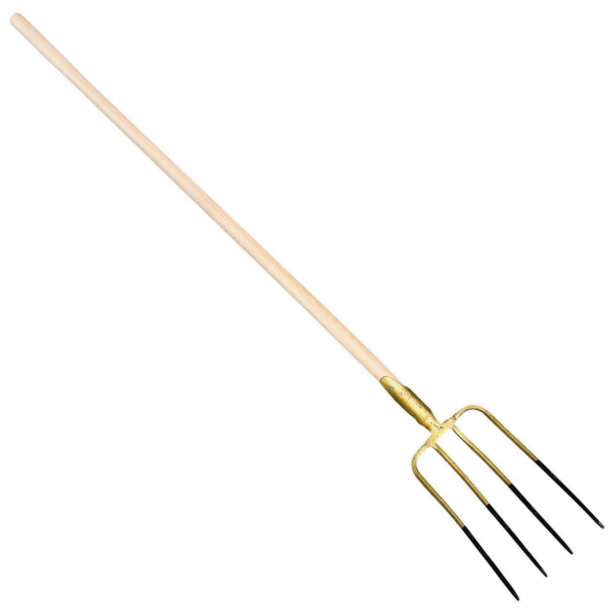 4-prong square-tined spade, 1500g, 140cm wooden handle