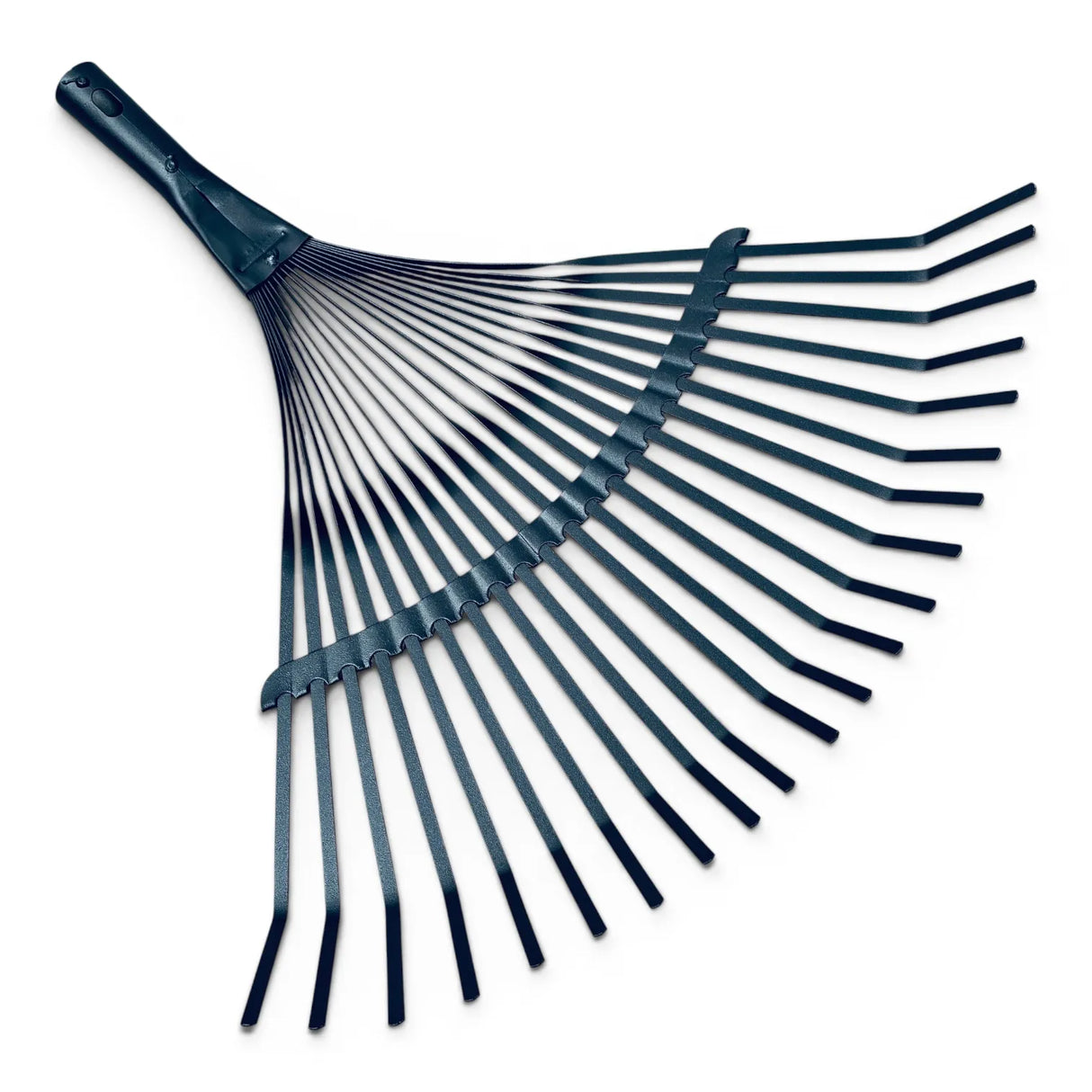 Black leaf rake with 22 fixed tines