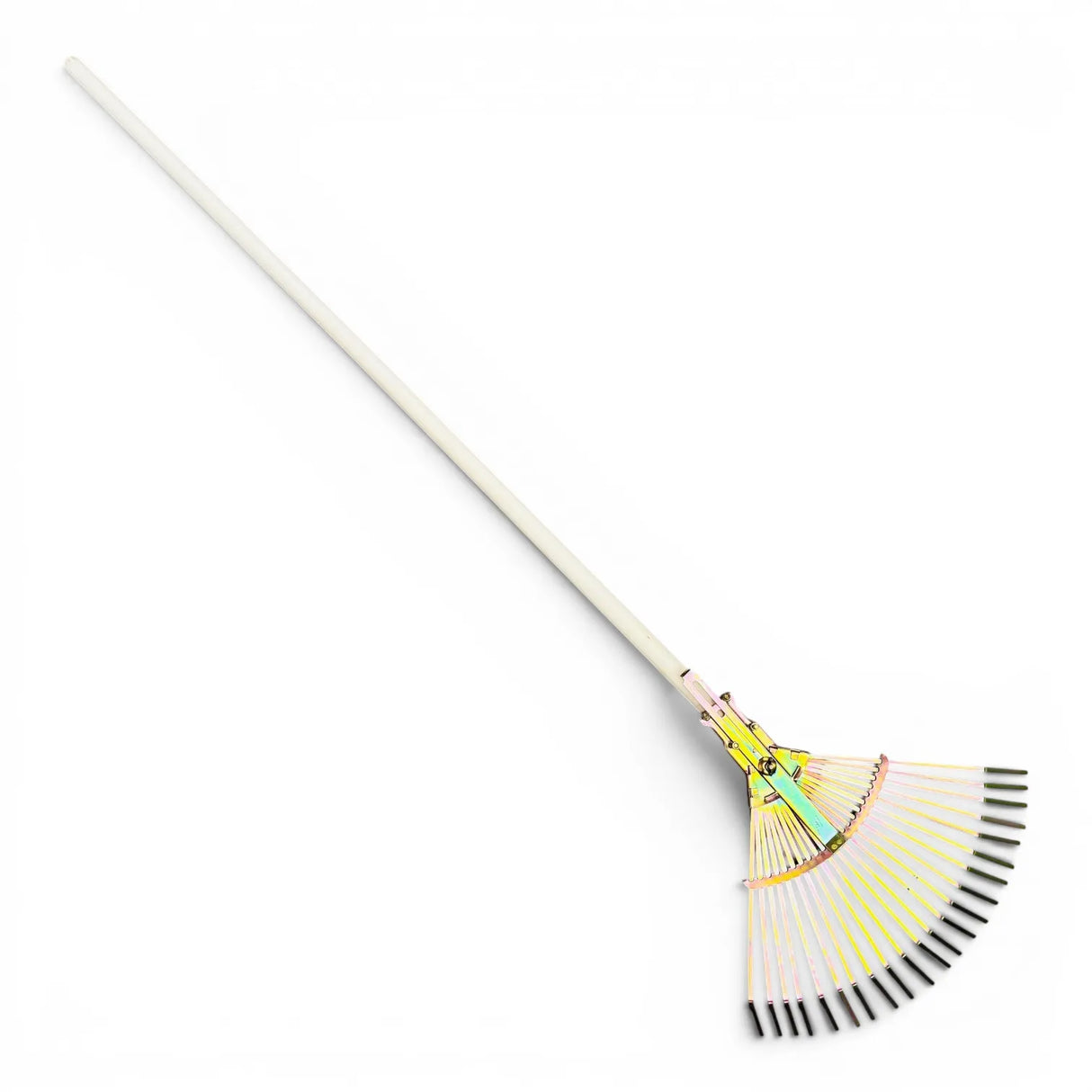 Scopa per foglie regolabile con morsetti manico legno 150cm