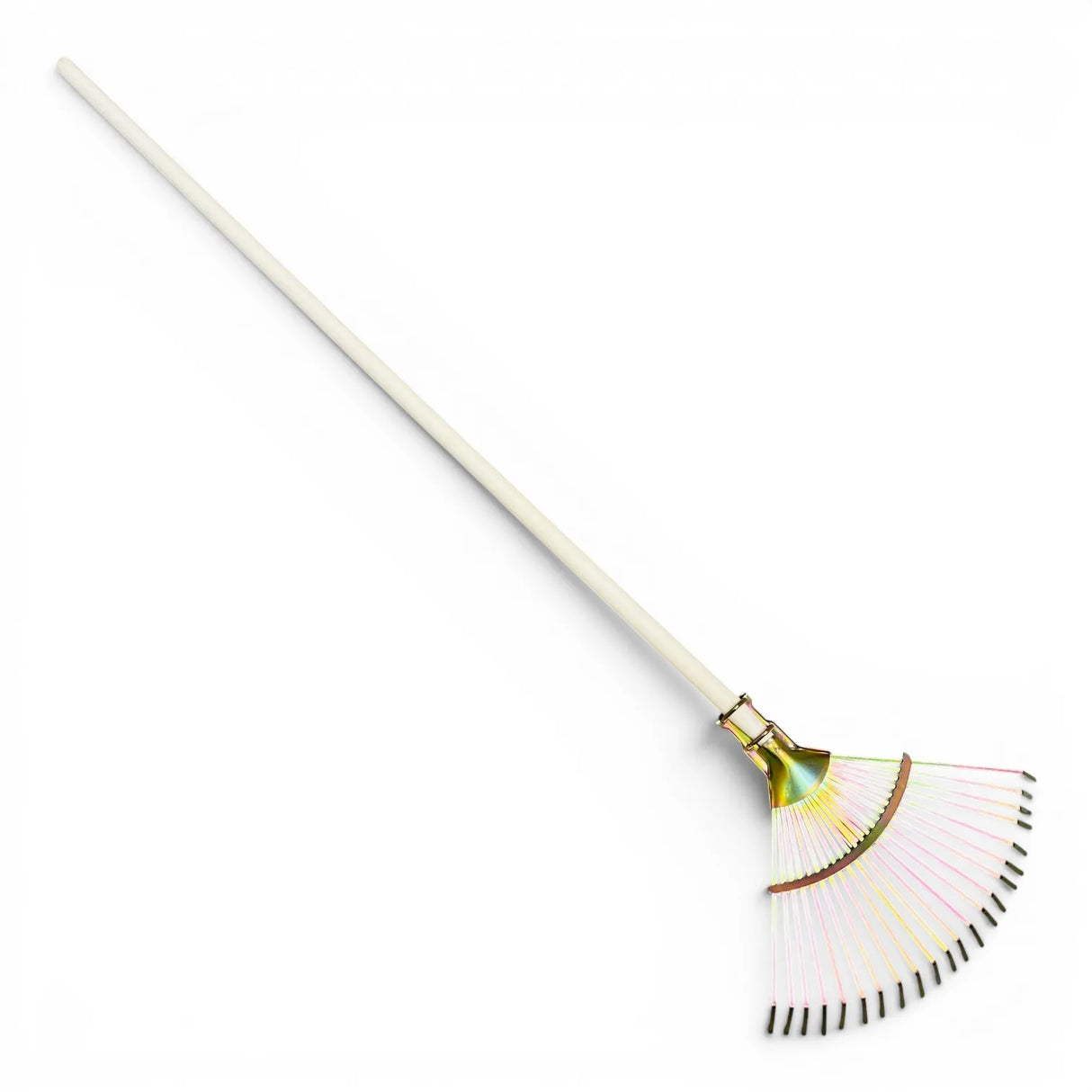 Scopa per foglie regolabile con morsetti manico legno 150cm