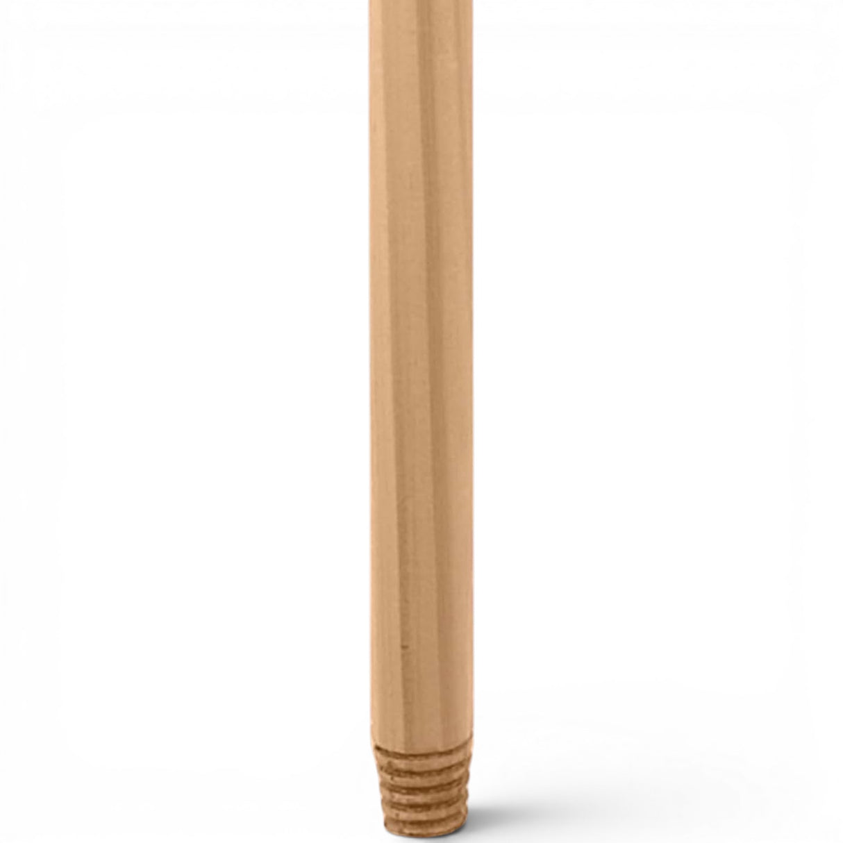 Wooden broom handle with French screw and cap 120cm