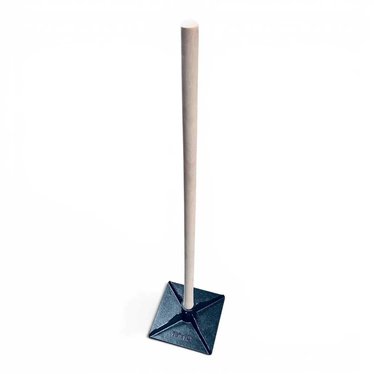 Manual soil compactor 25x25cm 4.5kg wooden handle