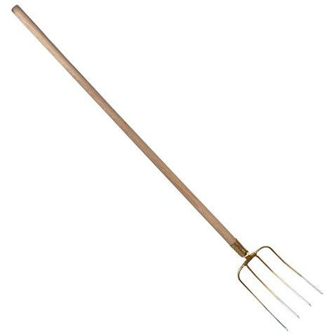 Forca 4 denti forgiata con manico in legno