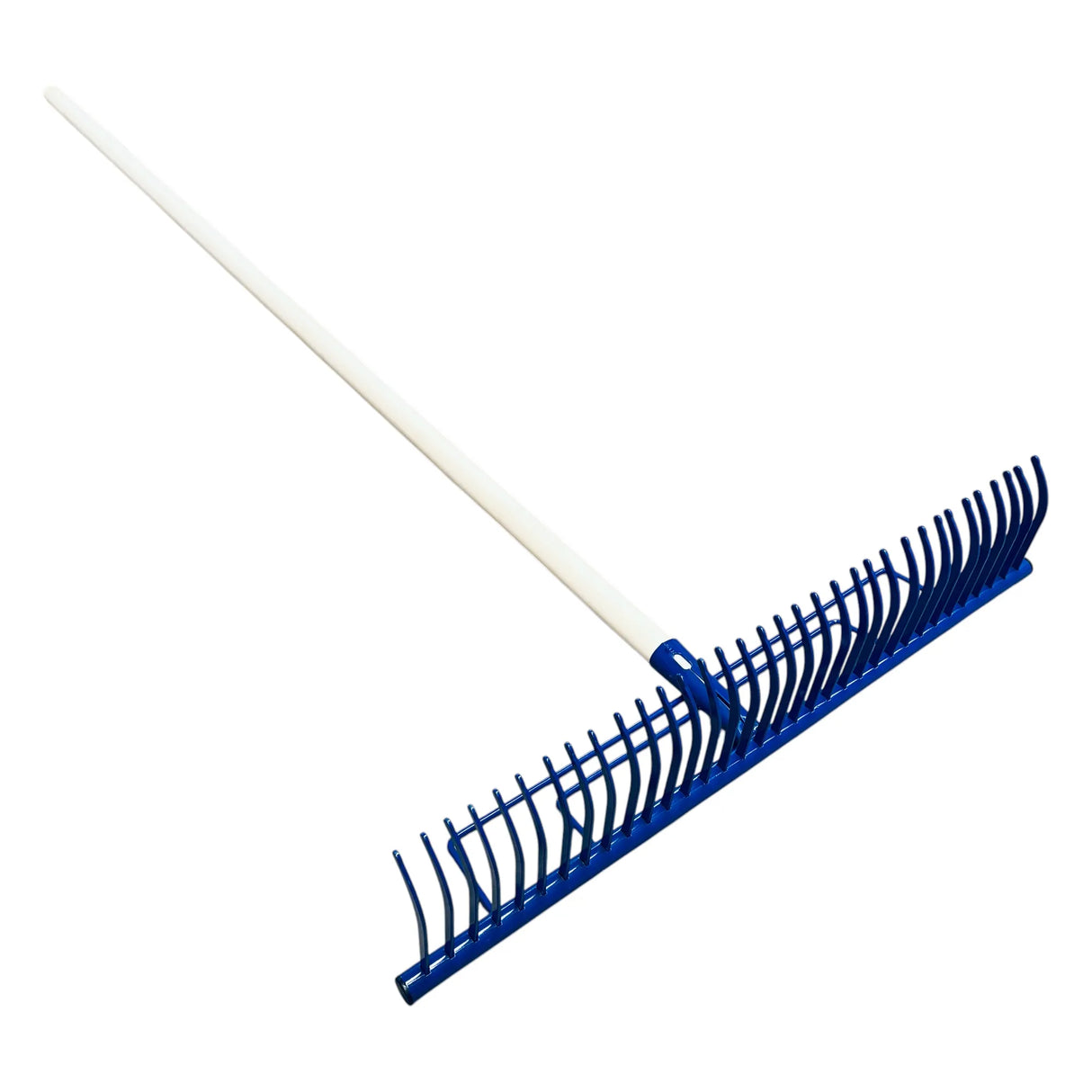 Rastrello a 34 denti per tappeti erbosi manico legno 150cm