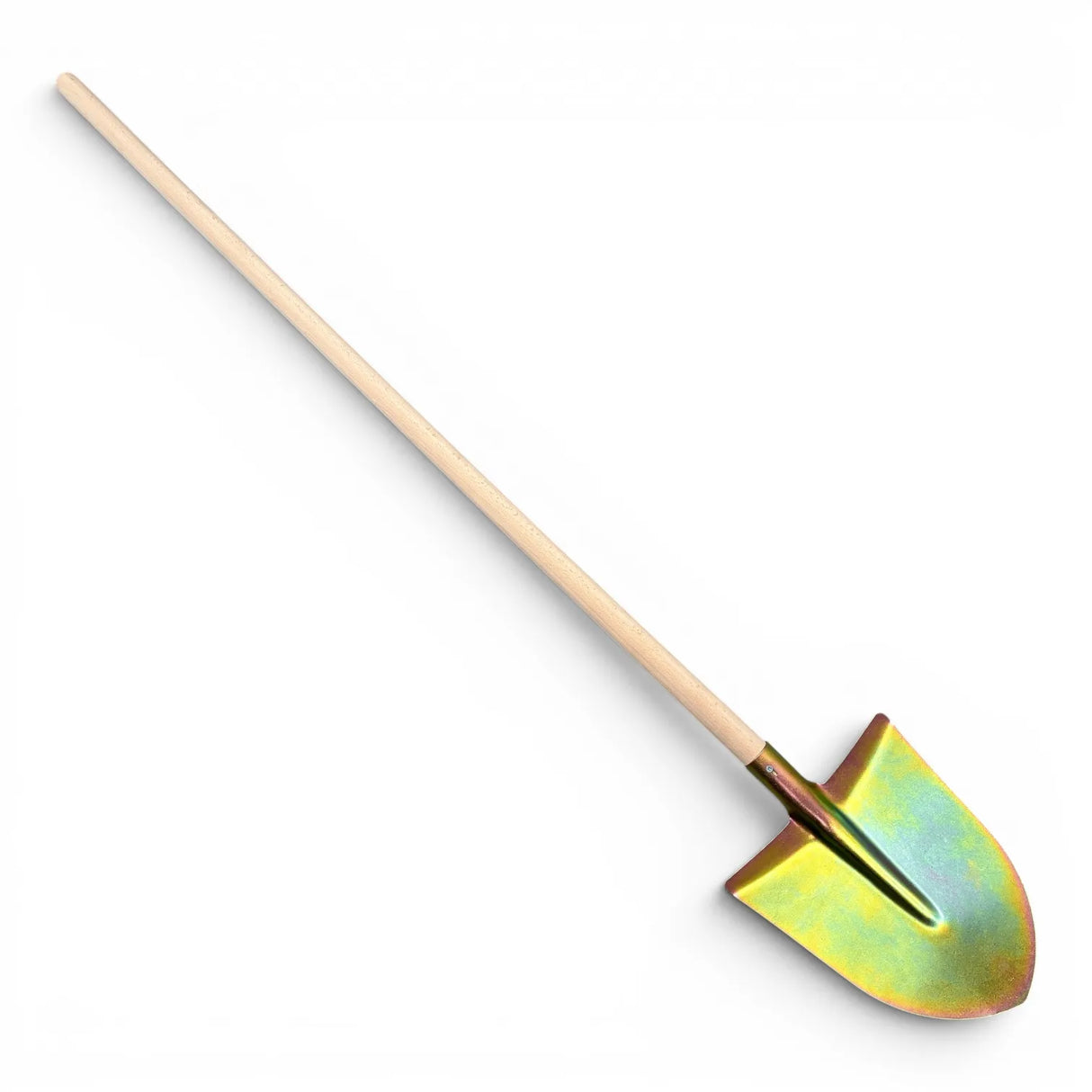 Italian model yellow galvanized shovel wooden handle