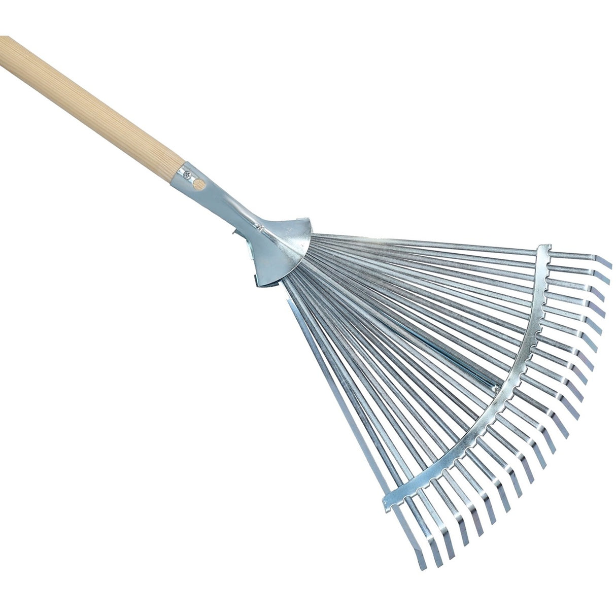 Scopa per foglie regolabile manico legno 150cm