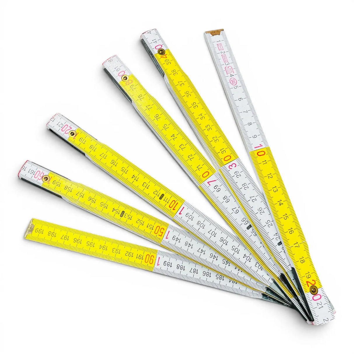 Professional wooden folding rule with springs