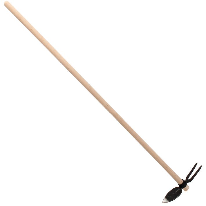 Zappino a cuore con corna manico legno 120cm