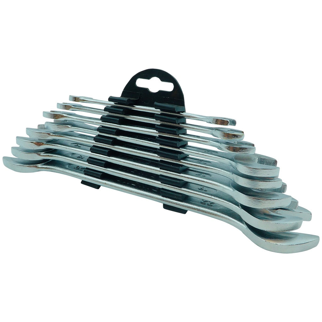 Double open end spanners set 8 pcs.
