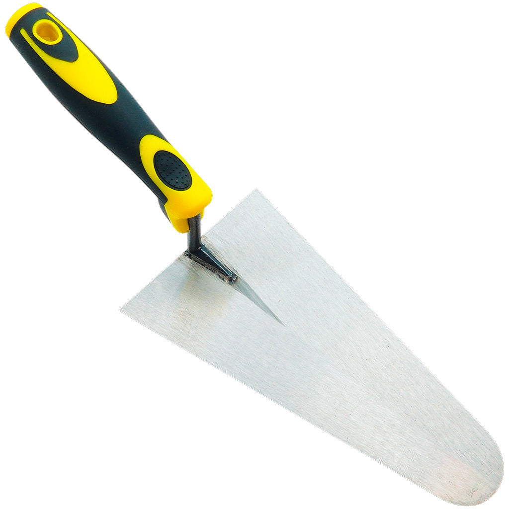 Round tip trowel with two-component handle