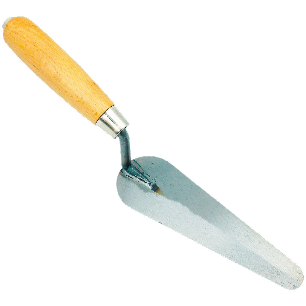 Cat tongue trowel with wooden handle