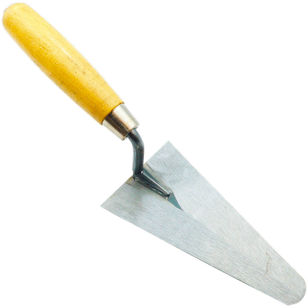 Round tip small trowel 140mm with wooden handle