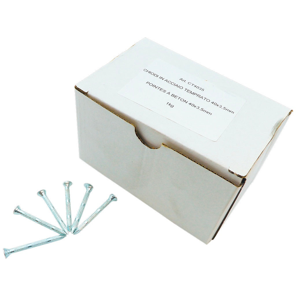 Hardened conical nails