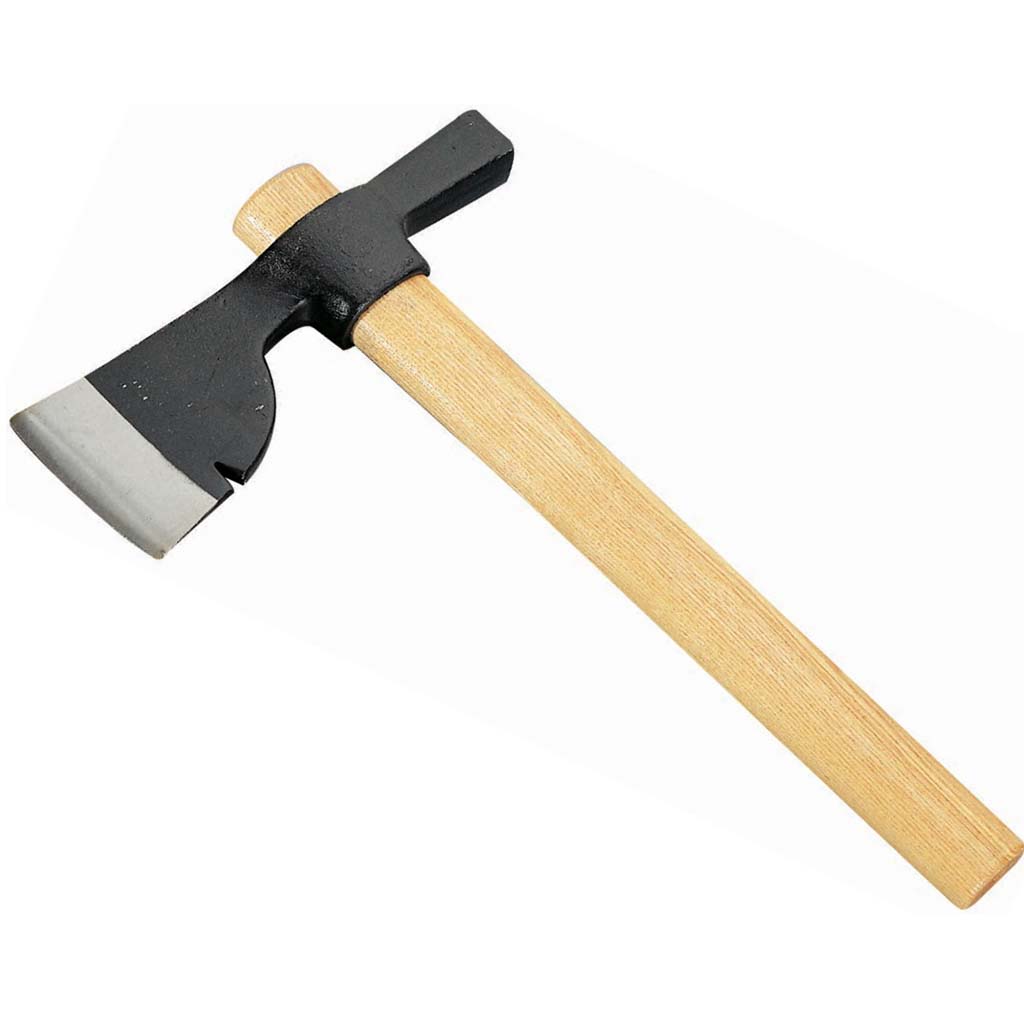 Bricklayer hatchet with wooden handle