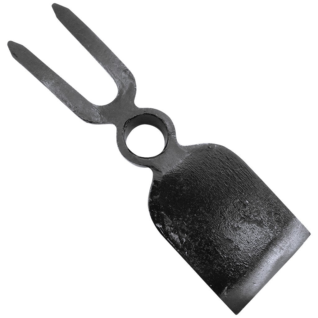 Forged square hoe with fork