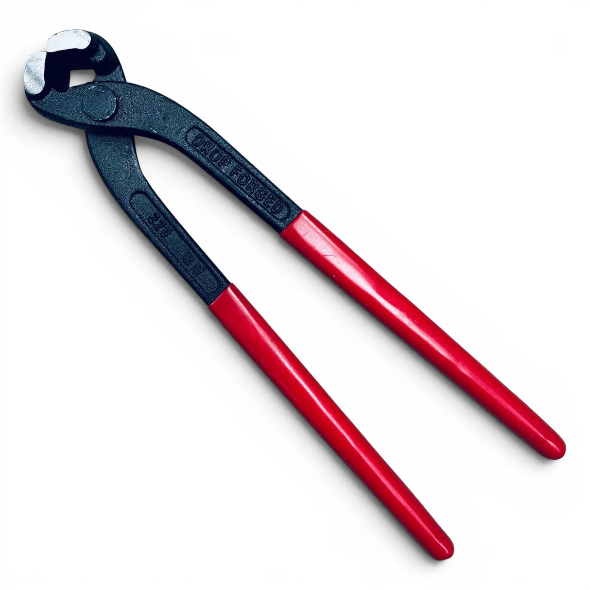 Concrete worker’s pliers with plastic-coated handle