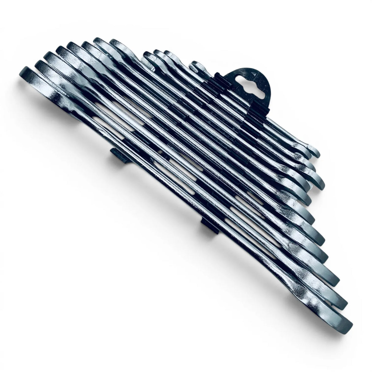 Chrome-vanadium open-end wrenches, 12-piece set