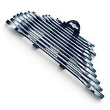 Chrome-vanadium open-end wrenches, 12-piece set