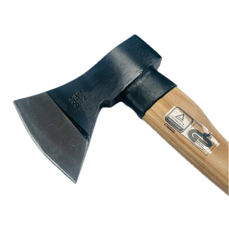 Professional hatchet with wooden handle