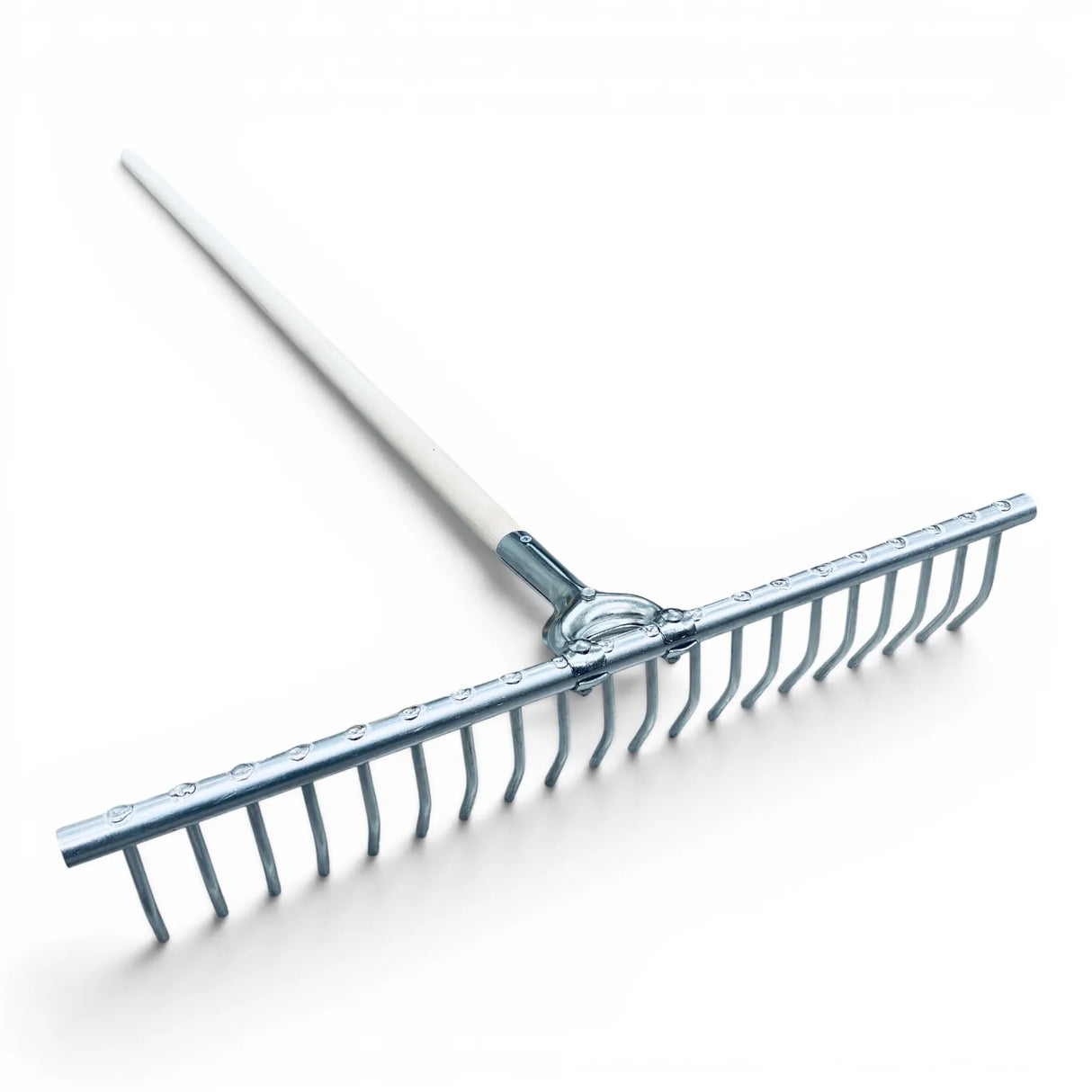 20-tine aluminium rake with 150 cm wooden handle