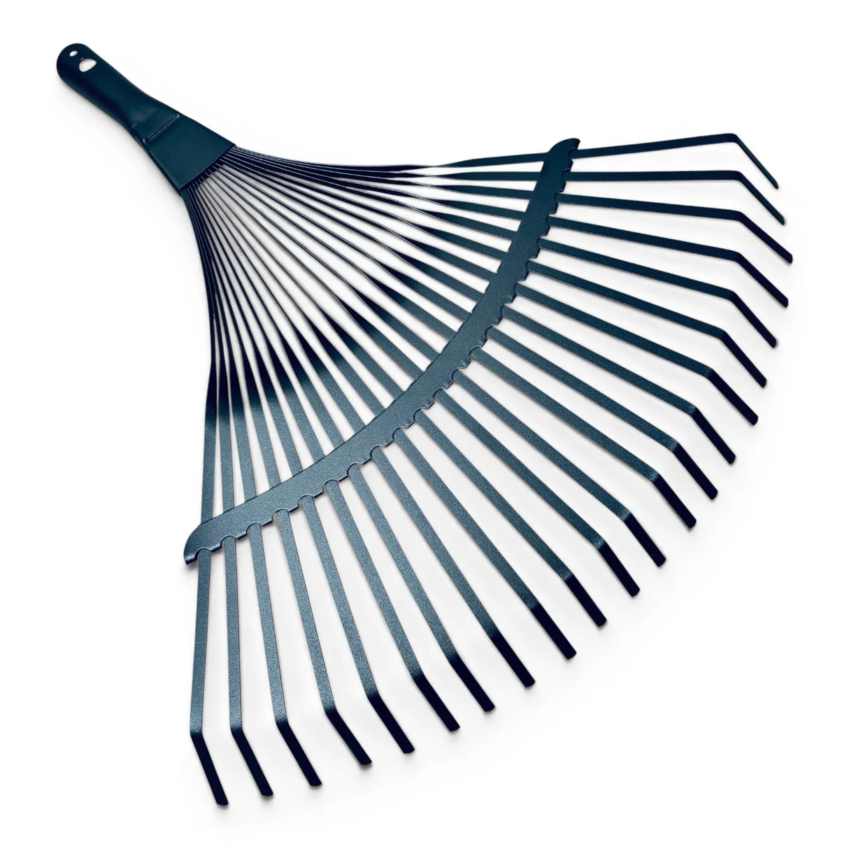Black leaf rake with 22 fixed tines