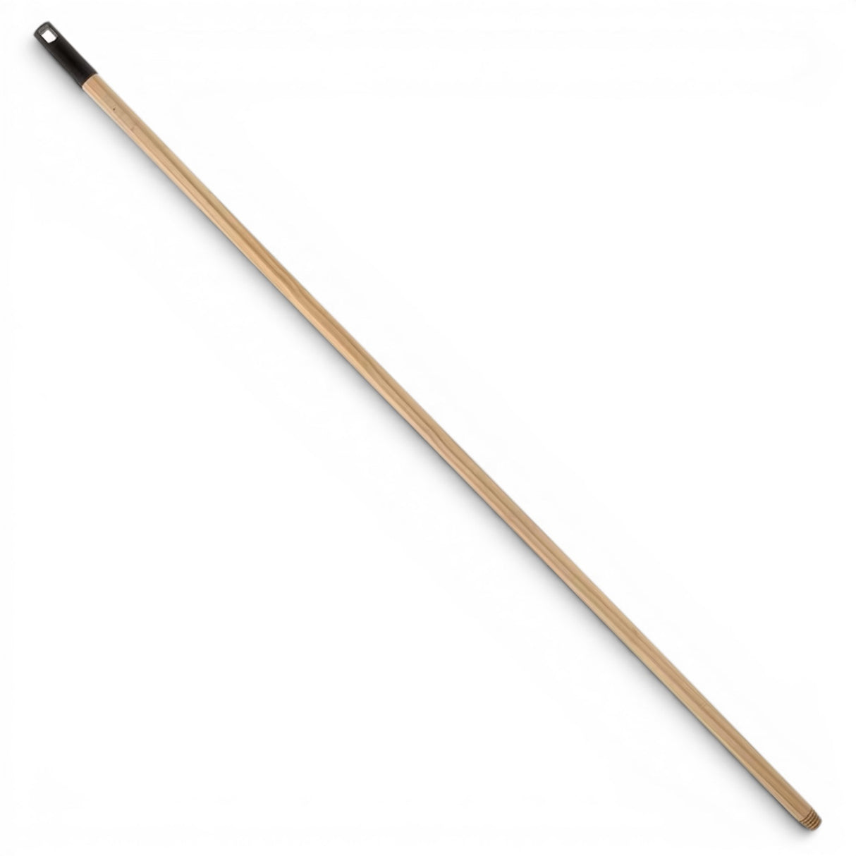 Wooden broom handle with French screw and cap 120cm