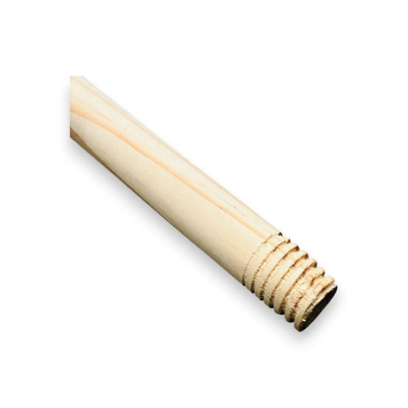 Manico per scopa in legno con filetto italiano e tappo appendibile 125cm