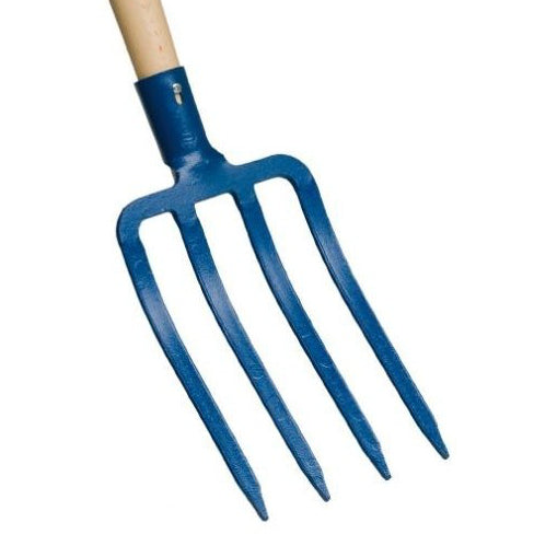 Forca vangare 4 denti triangolari 1100gr manico legno 140cm