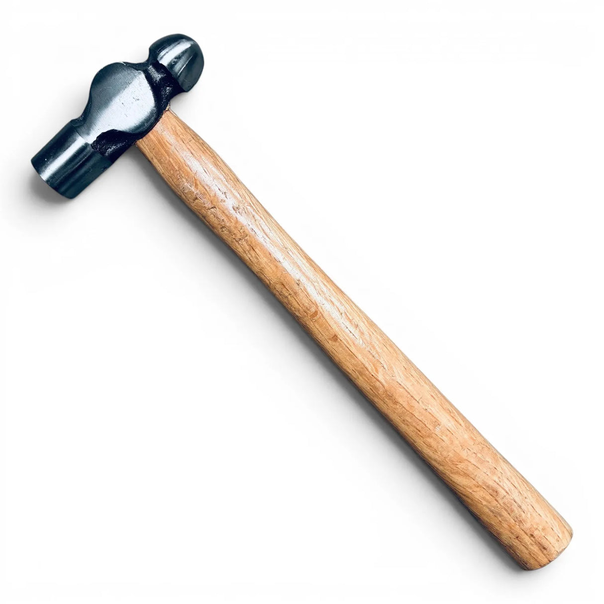 Ball-peen hammer with wooden handle