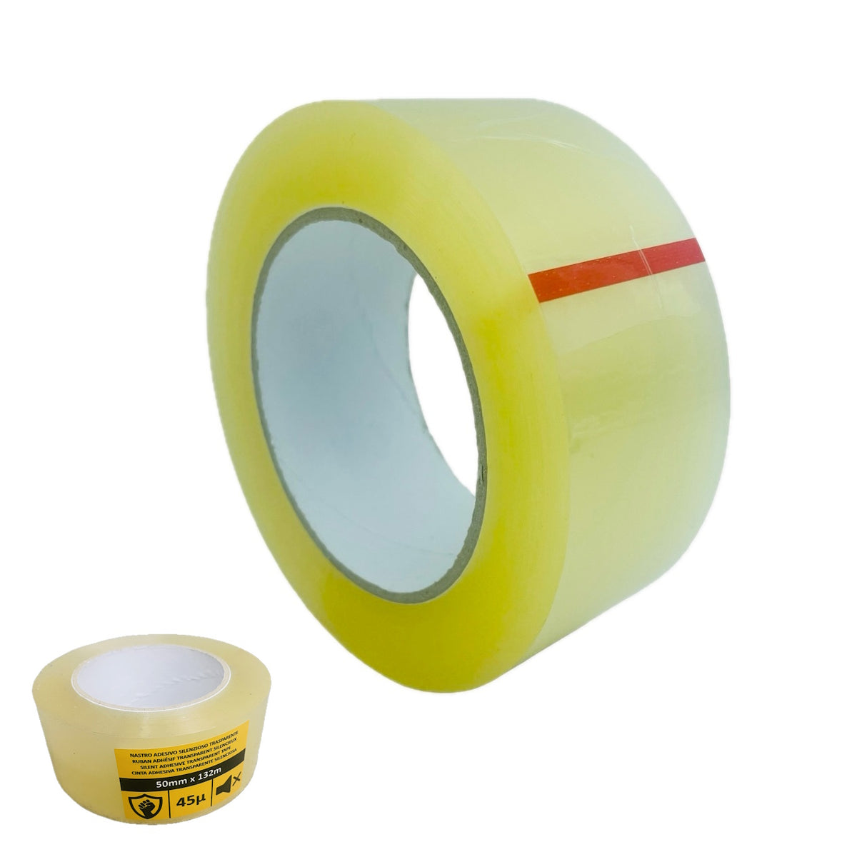 Nastro adesivo trasparente silenzioso 45µ 50mm x 132m