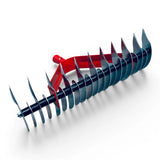 Rastrello aeratore a 32 denti zincati