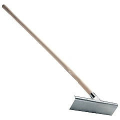 Raspafango in lamiera zincato con manico in legno