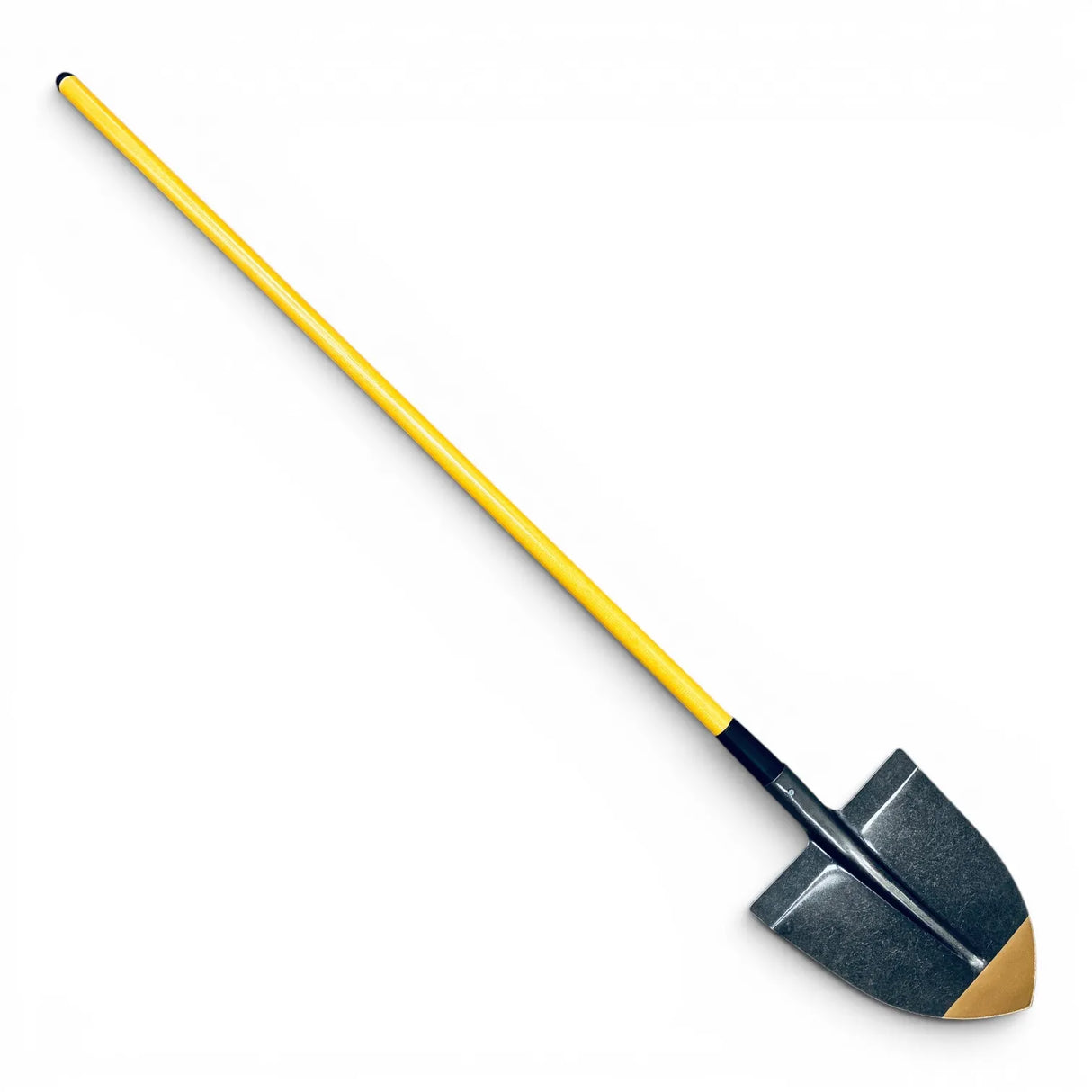 Hot-pressed pointed shovel with ultra-light fibreglass handle