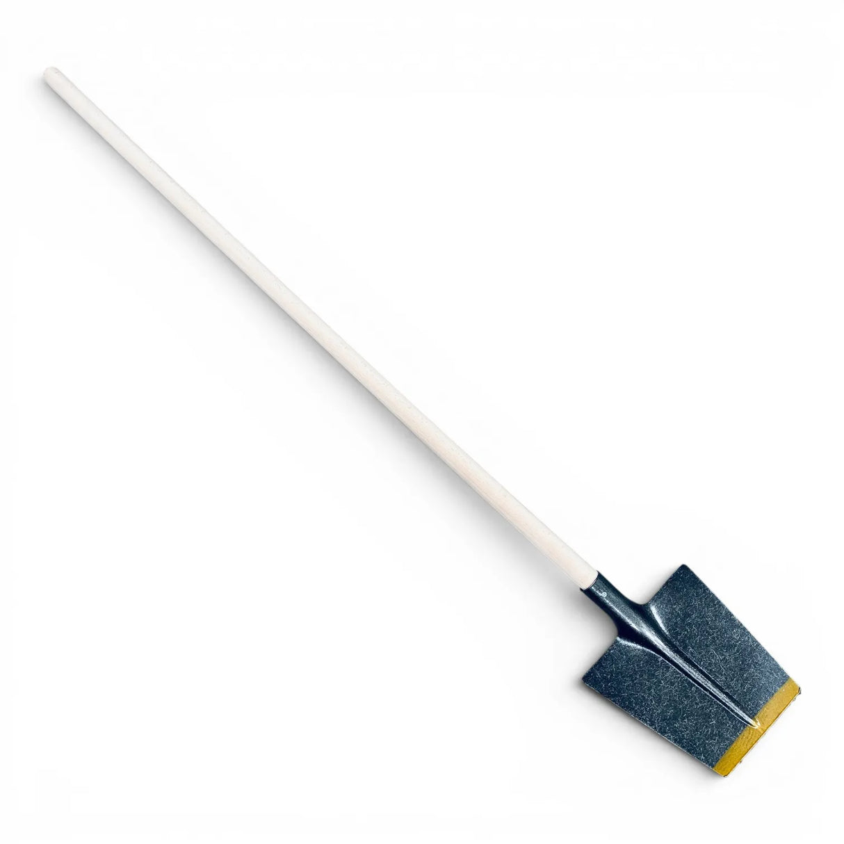 Hot-moulded square shovel with wooden handle
