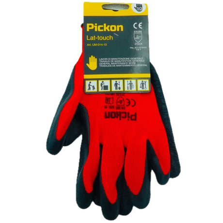 Polyester gloves with latex palm coating