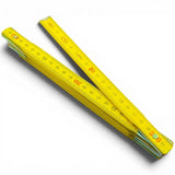 Doppiometro in legno giallo