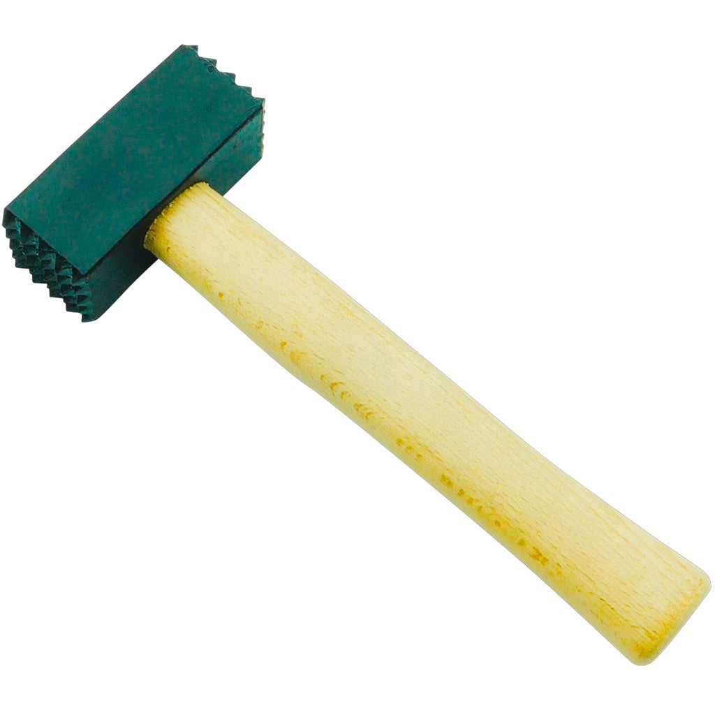 Bush hammer with wooden handle