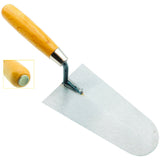 Wide round tip trowel with wooden handle