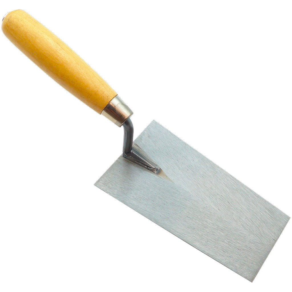 Square tip small trowel 140mm wooden handle
