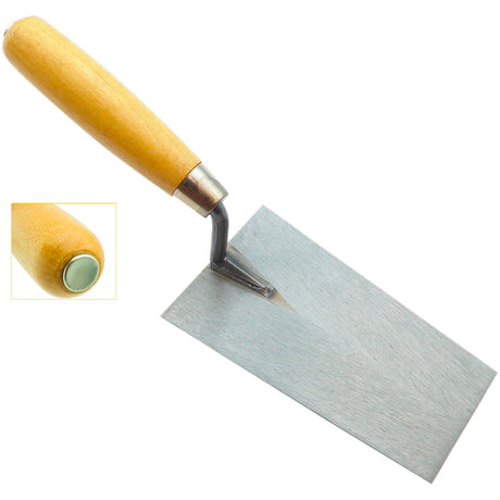 Square tip small trowel 140mm wooden handle