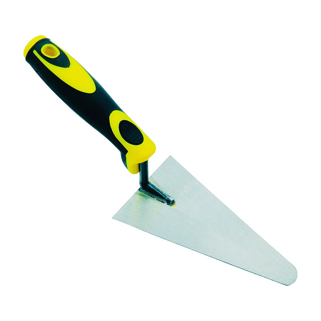 Round tip small trowel with two-component handle