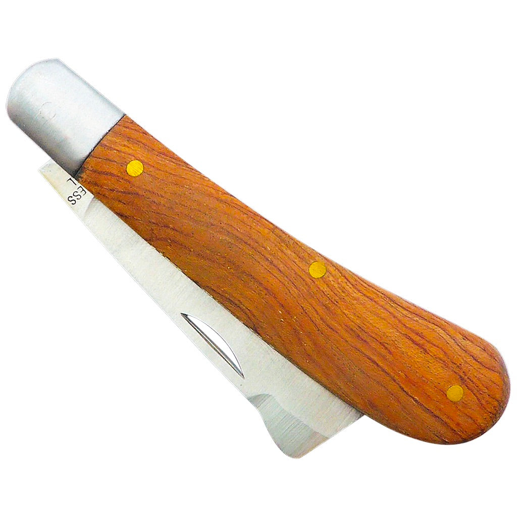 Coltello da innesto con lama inox e manico in legno