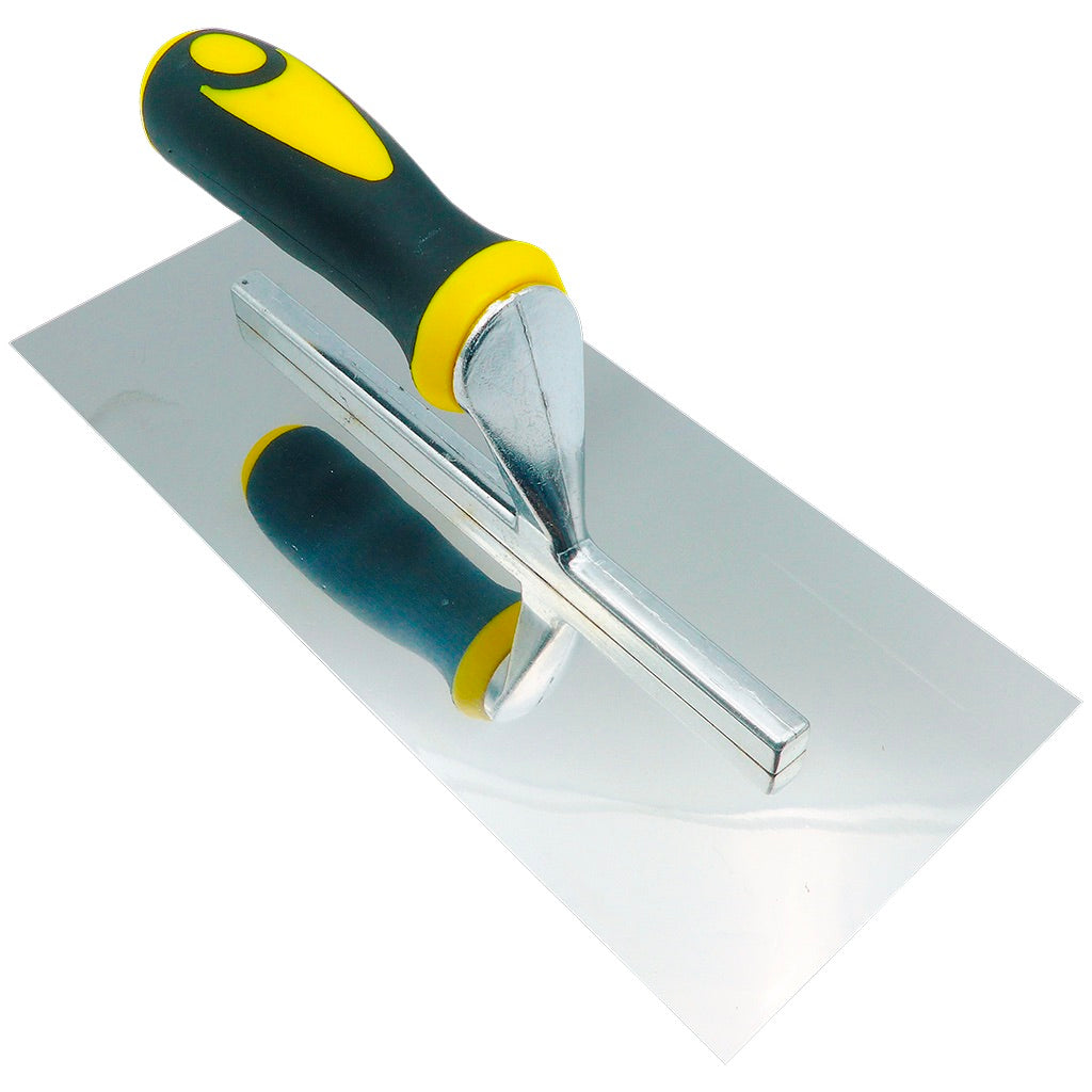 Stainless steel plastering trowel