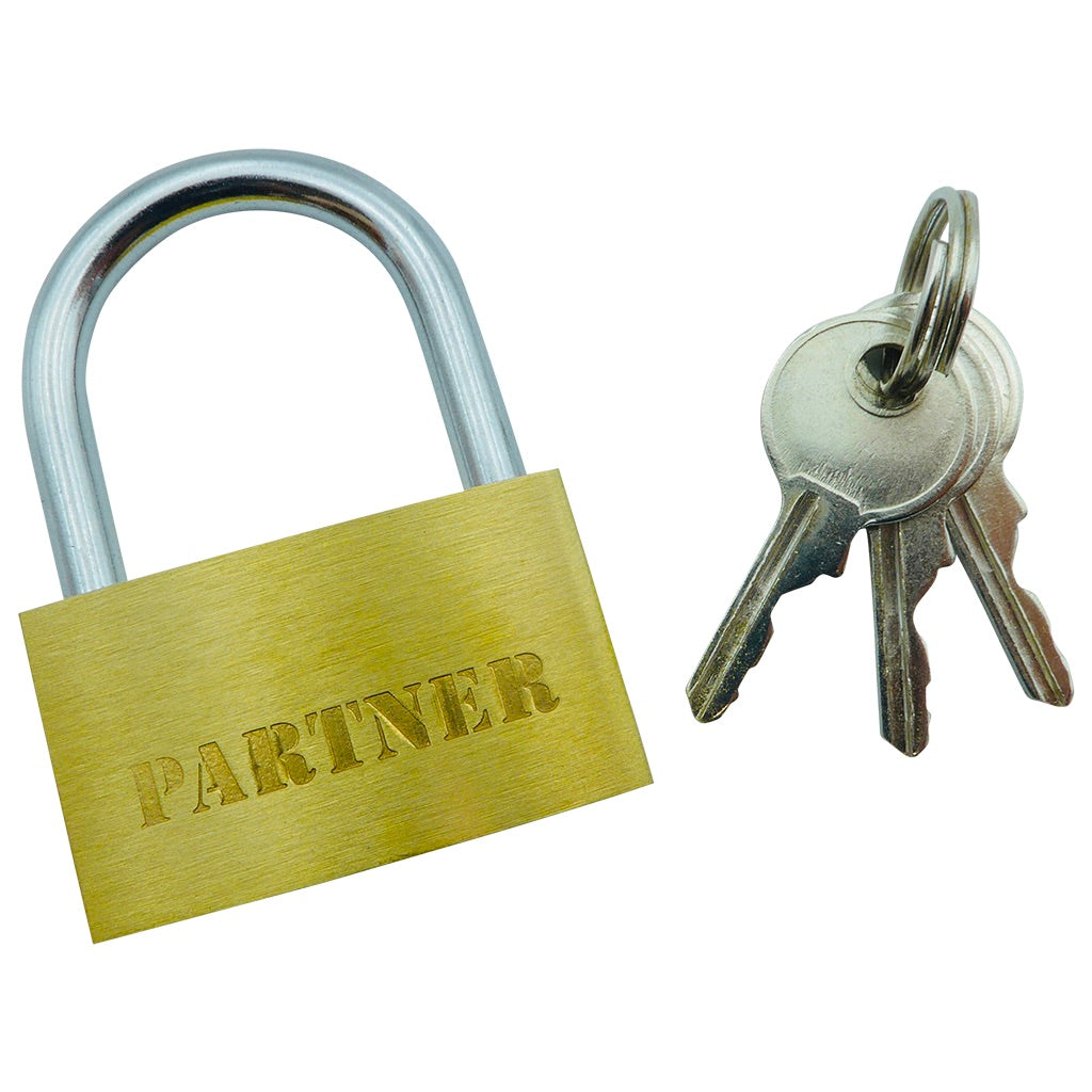 Lightweight brass padlock with 3 keys