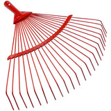 Fixed leaf rake with round tines