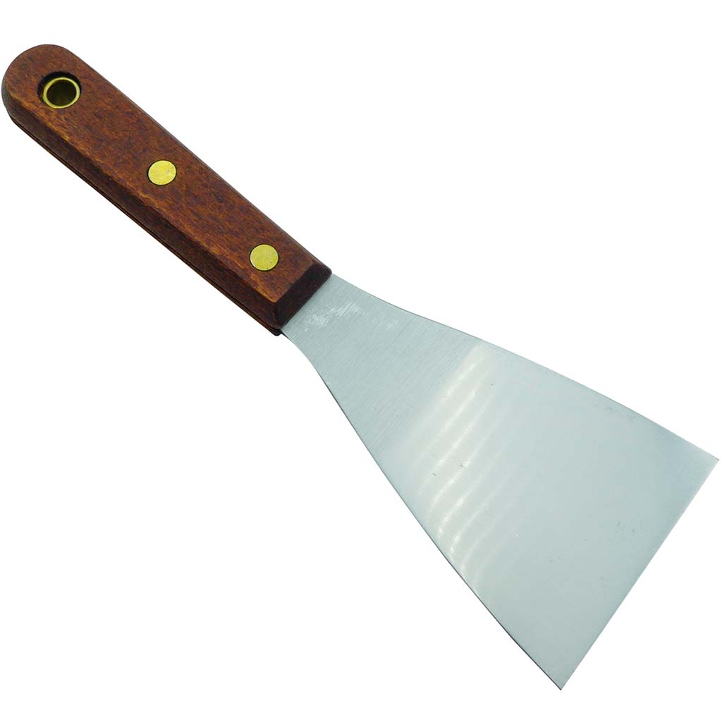 Scraper with rigid blade